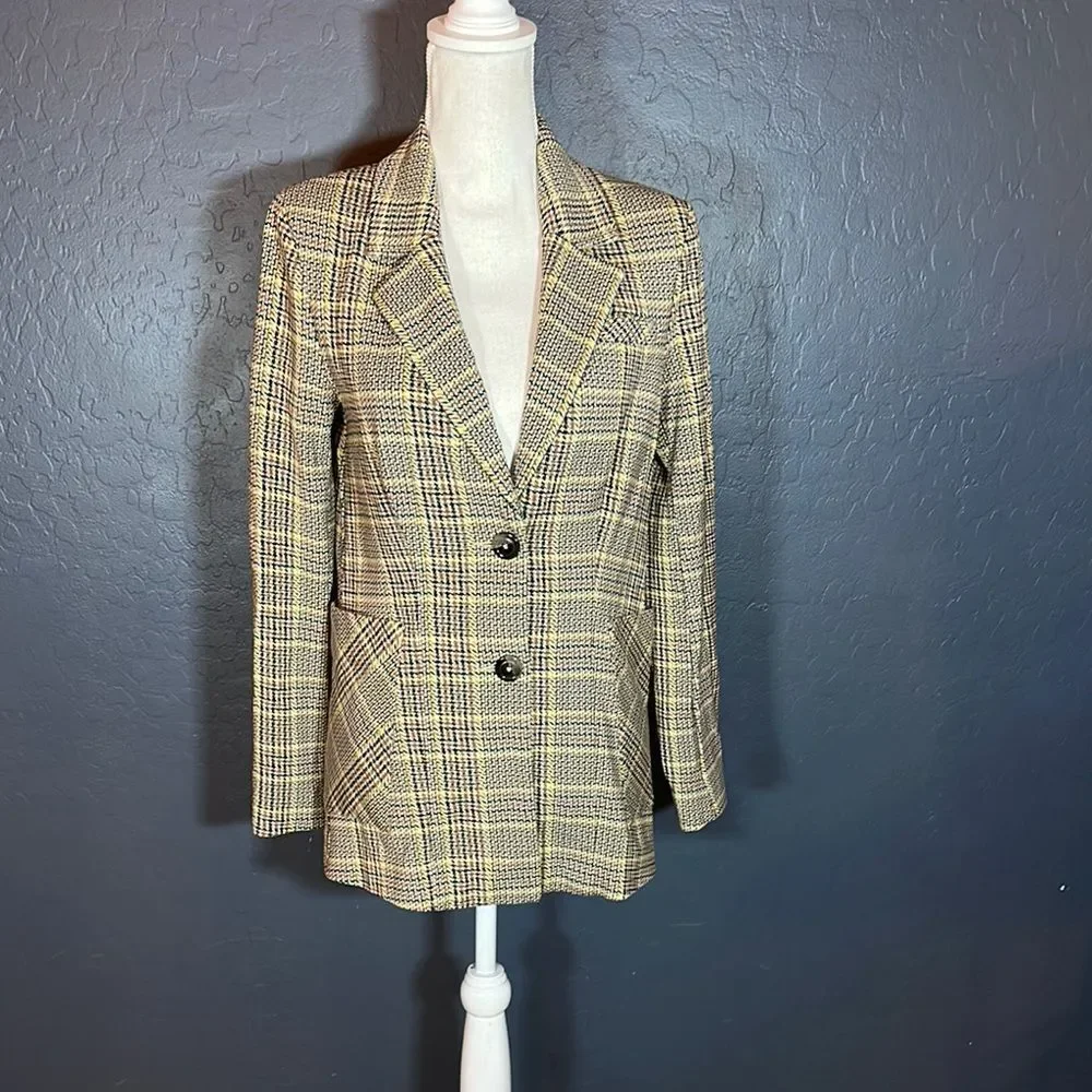 CAbi Black and Tan Blazer with Tailored‎ Fit